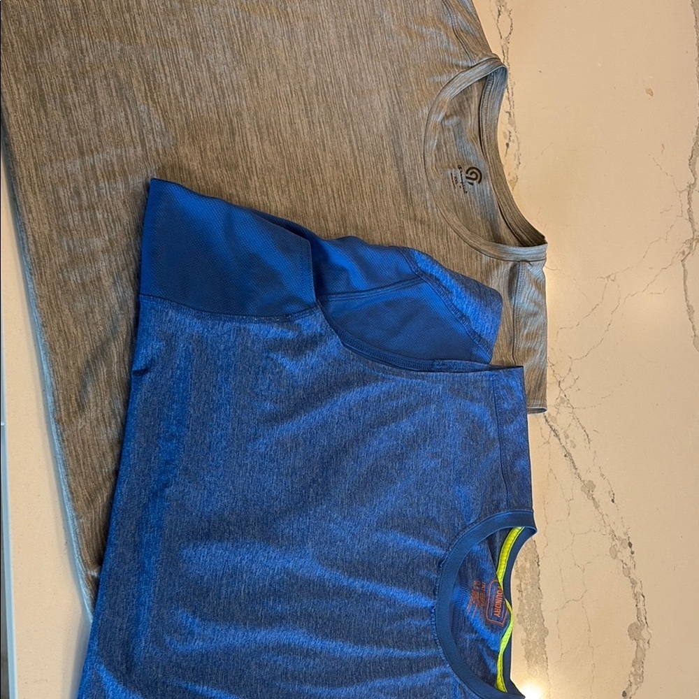 Gildan Blue and Gray Tank Tops Casual Comfort